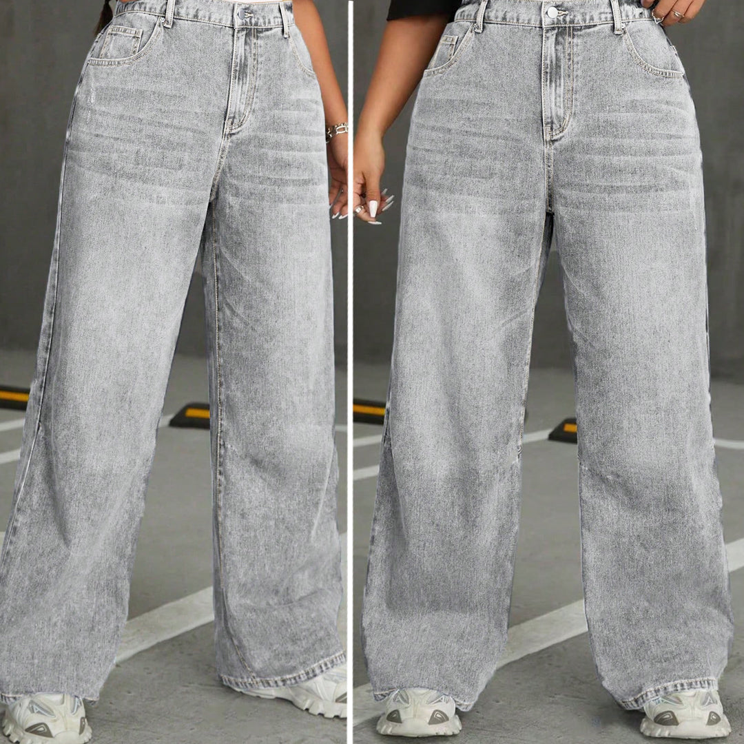 ( REF 13 ) سروال جينز شارلي عريض