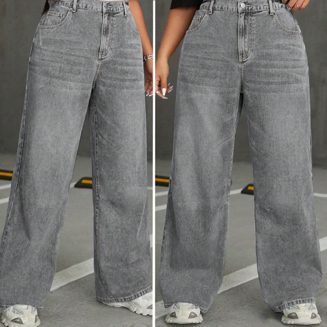 ( REF 13 ) سروال جينز شارلي عريض