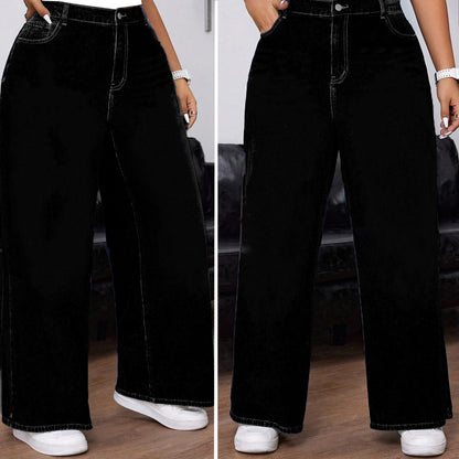 ( REF 13 ) سروال جينز شارلي عريض